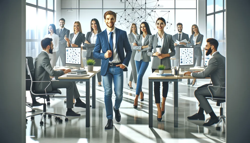 Illustration of a thriving organization post-transformation